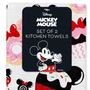 Disney 2 Pk Mickey & Minnie Sweets Kitchen Towels